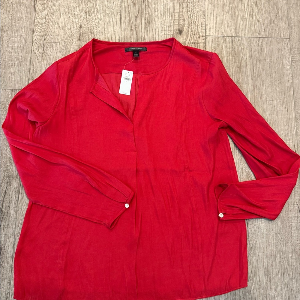 Banana Republic Vibrant Red Blouse